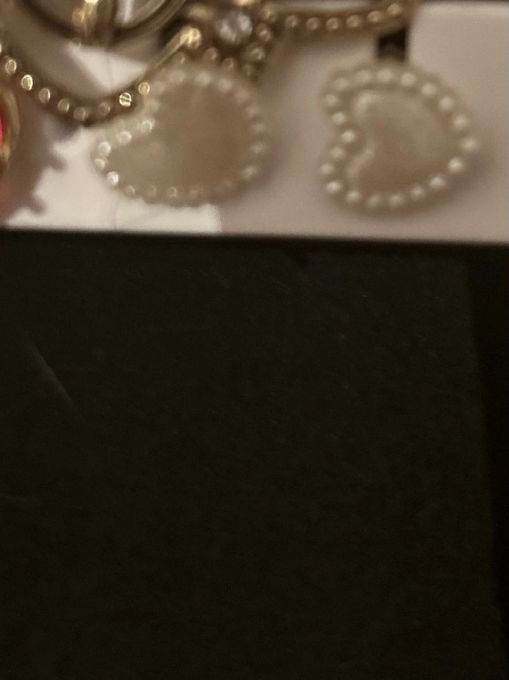 Silver-Tone Heart Earrings Like New